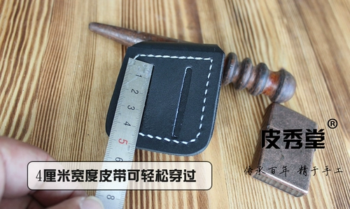 Кожаная зажигалка, бирюзовый чехол ручной работы, воловья кожа, из натуральной кожи