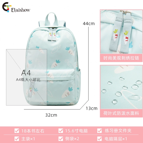 Школьный рюкзак, свежая сумка через плечо для отдыха, для средней школы, в корейском стиле, простой и элегантный дизайн