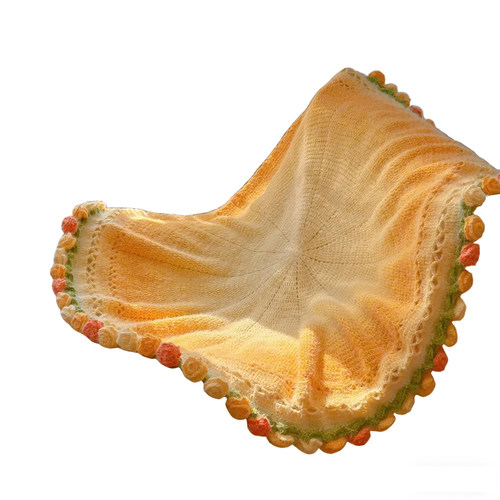 梦幻渐变尖角玫瑰花束毯子手工编织钩针材料包diy毛线长绒线自制 - 图3