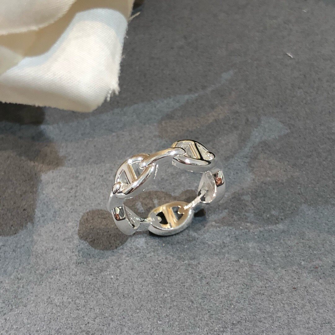 High version of sterling silver S925 pig nose ring, niche design, high-end, simple and versatile ring that does not fade or fade
