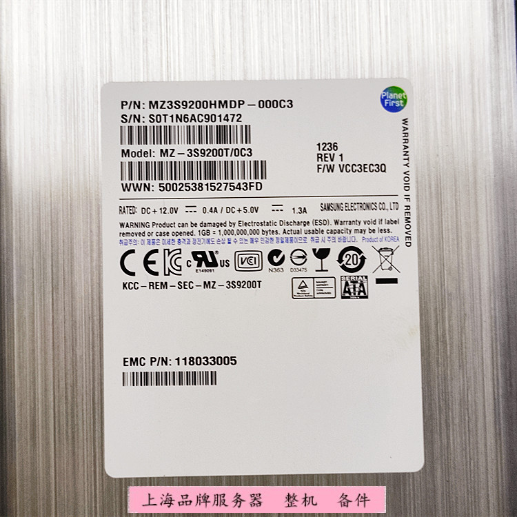 EMC 200G SATA 6G EFD存储固态硬盘 005049891 118033005 MZ3S92-图1