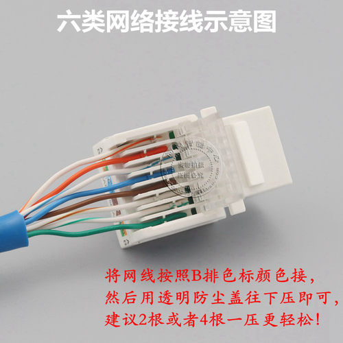 86型六口千兆六类网络插座 6个免打RJ45网线模块CAT6电脑墙壁面板 - 图1
