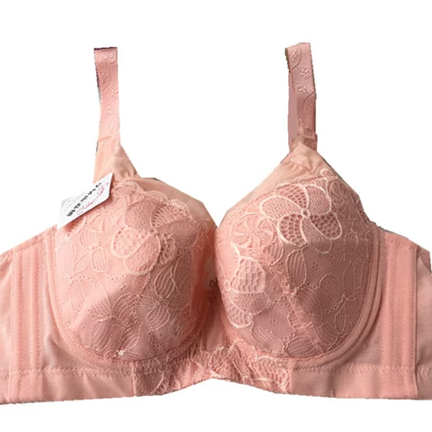 Large breasts showing a small pair of parallel cups Gathering thin big size large -size bras C cup D cup adjustment bra and big red 75d