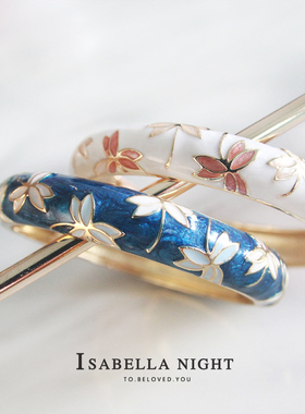 景泰蓝手镯玫瑰金国潮