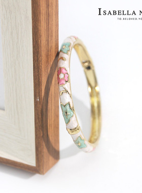 正宗北京景泰蓝彩金外出国礼手镯