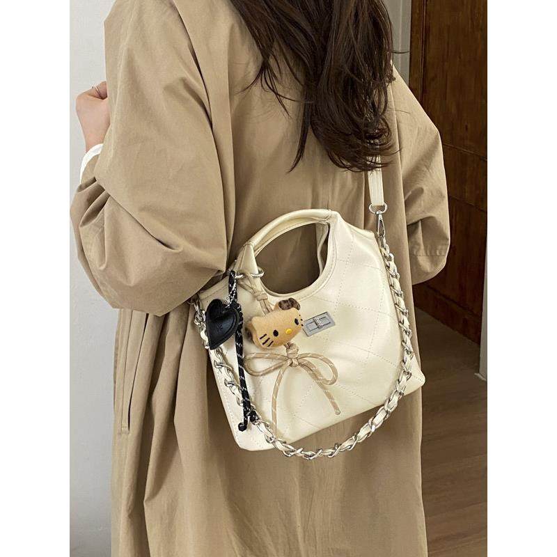 菱格链条小香风水桶包2026夏季新款女包时尚潮单肩包抽带大容量,淘宝优惠券,粉丝福利购,淘宝优惠卷