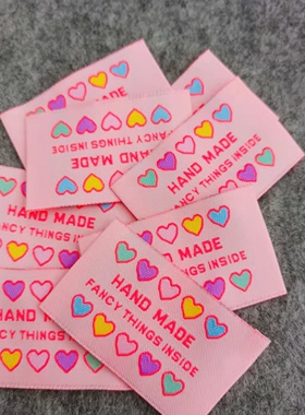 彩色儿童handmade定做布标
