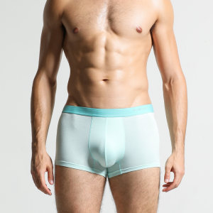 健将男士内裤男平角裤再生纤维中腰四角裤头本命年红性感短裤3条