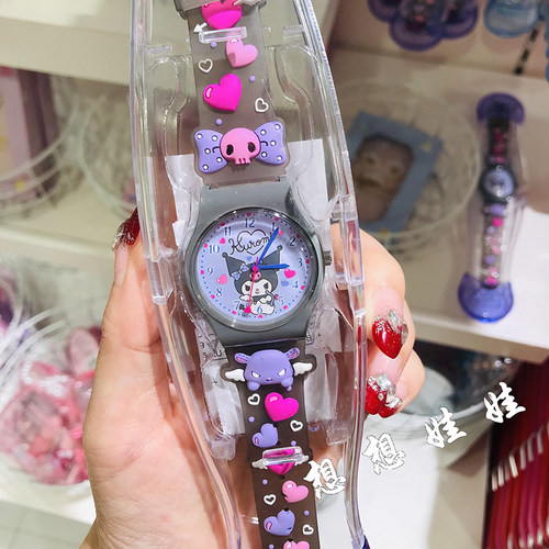现货日本三丽鸥kitty玉桂狗库洛米美乐蒂帕恰狗儿童成人可爱手表 - 图0