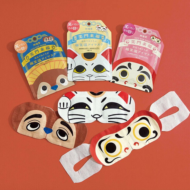 现货日本GPP御福堂招财猫达摩狸猫舒缓疲劳温感热敷护眼蒸汽眼罩 - 图3
