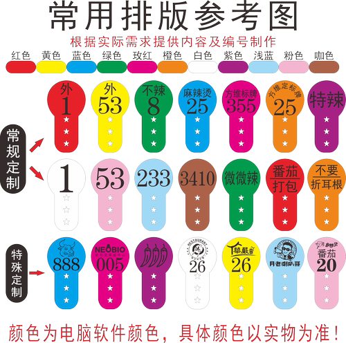 号码牌数字编号夹子麻辣烫饭店号牌餐饮口味叫号上菜传菜牌夹定制 - 图1