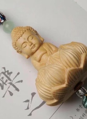 黄杨木佛佑一生汽车挂件车内饰品