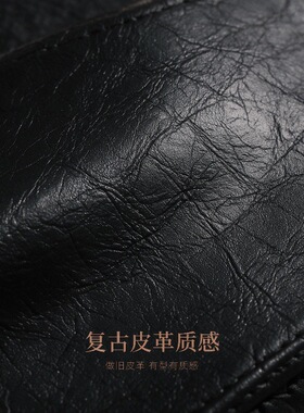2026新款英伦复古黑色皮革牛仔帽男女通用宽檐西部骑士帽秋冬保暖