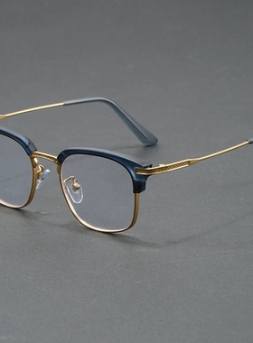 复古半框男潮太阳镜防紫外线