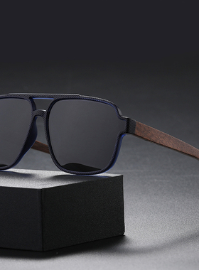 时尚男潮个性方框复古墨镜偏光