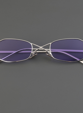 复古墨镜男未来感多边形交叉小框眼镜女潮流痞帅个性太阳镜小脸