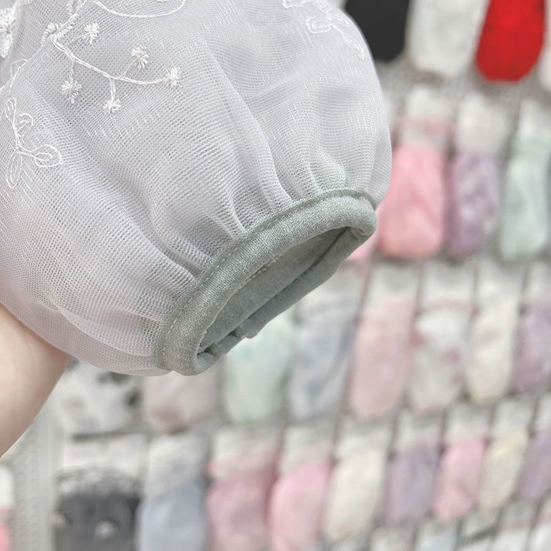 袖套女2025新款办公室上班工作短护袖冬季羽绒服白色透明蕾丝套袖,淘宝优惠券,粉丝福利购,淘宝优惠卷