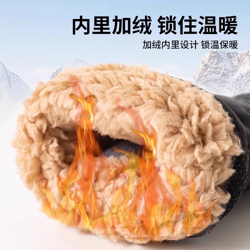 骑行手套骑车冬季保暖加绒冬天防风防水户外摩托车外卖防寒棉手套