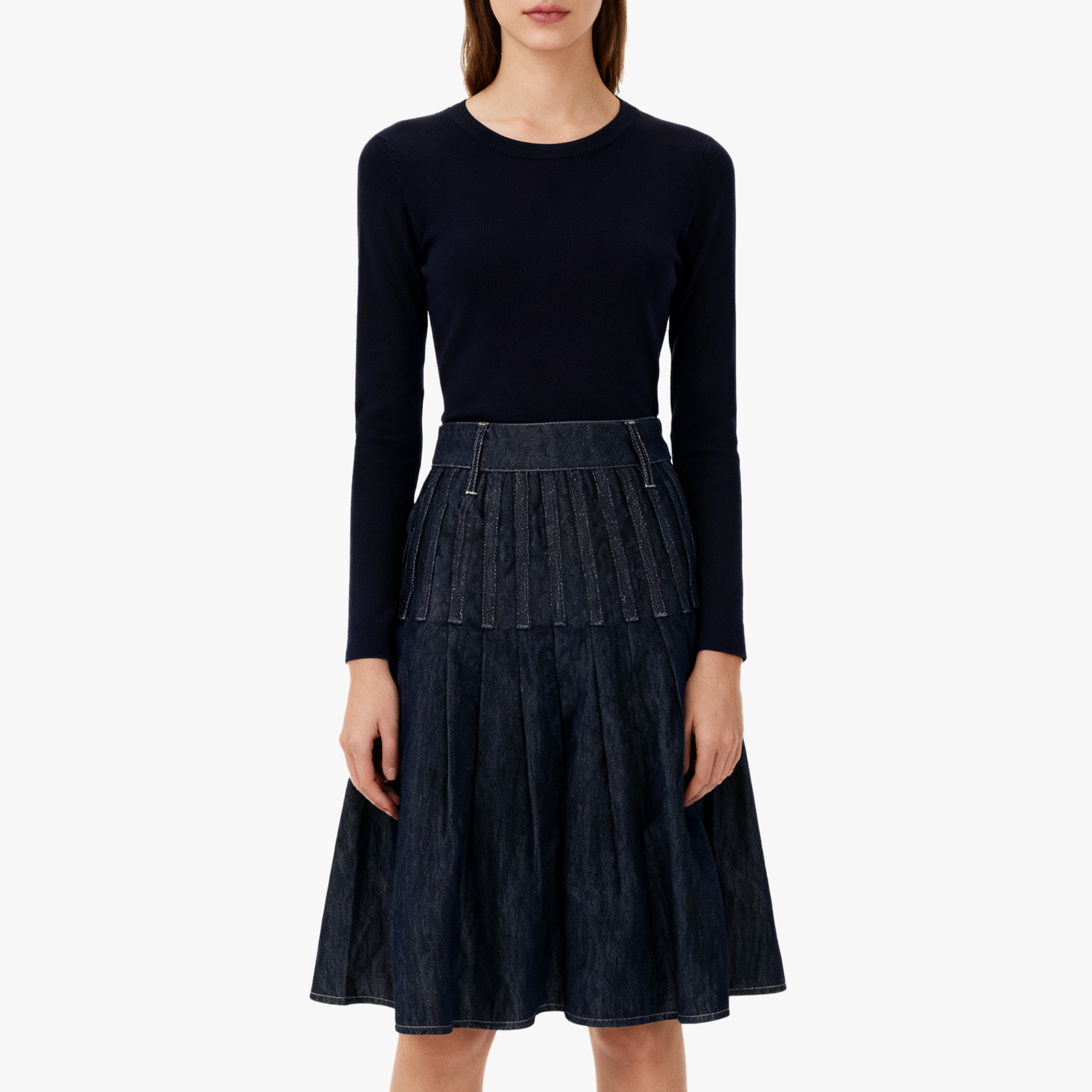 菠萝宝宝yuna【风琴褶皱诗】牛仔短裙 - 图2