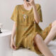 Summer new Chinese style cotton silk pajamas for women breathable short sleeves