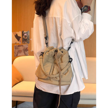 MY ຄຸນະພາບສູງຫຼາຍກະເປົ໋າ bucket lightweight bag canvas waterproof oxford cloth portable bag shoulder crossbody bag