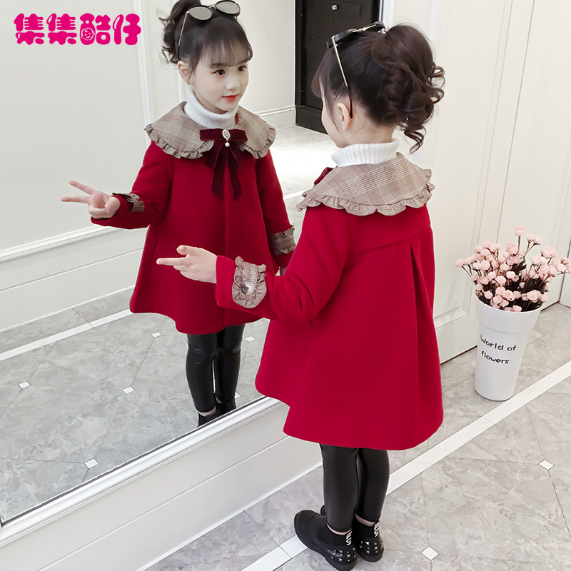 新款中长款秋冬韩版加厚中大儿童呢子大衣洋气潮 2018 女童毛呢外套 新款中长款秋冬韩版加厚中大儿童呢子大衣洋气潮 2018 女童毛呢外套