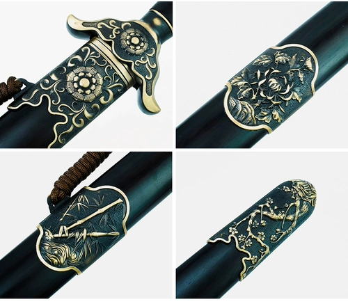 Лонгкваан Ян от меча Тайцзи Бодхи из нержавеющей стали тату