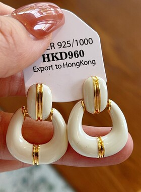 复古港式大耳钉耳环夸张