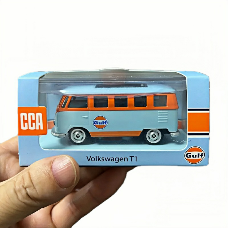 彩珀CCA1:64迷你款海湾石油合金汽车模型甲壳虫巴士福特玩具摆件 - 图3