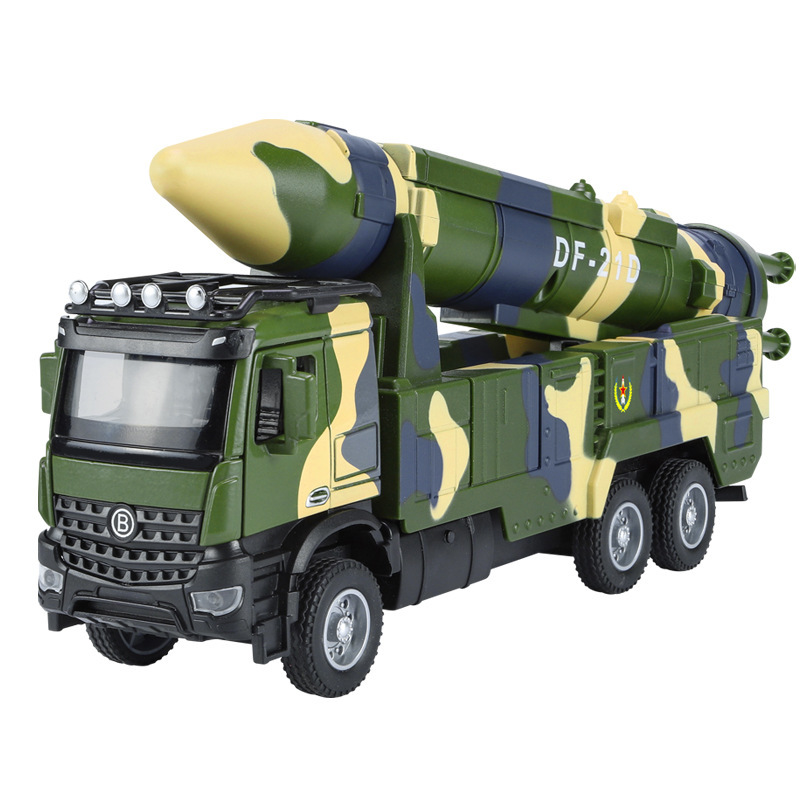 红旗16防空导弹发射车合金模型东风21D反舰军事战车儿童男孩玩具 - 图3