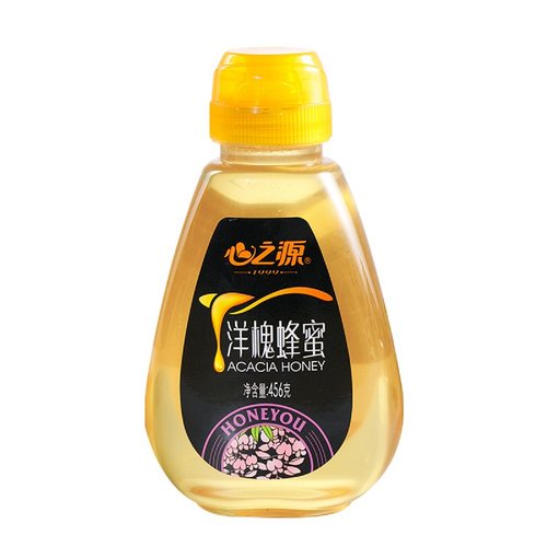 心之源纯正天然蜂蜜洋槐槐花峰蜜挤压小瓶便携装456g - 图2