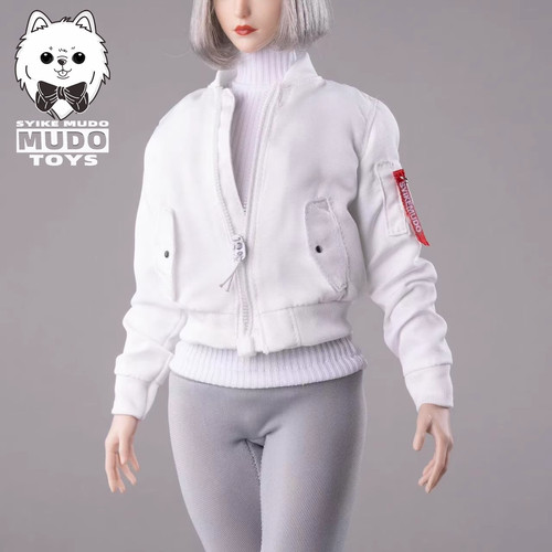 现货 1/6 CTC-010 女兵人飞行员夹克 充棉外套 潮流卫衣 服饰模型 - 图0