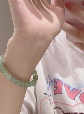 国风小清新节节高升手镯古风手饰女东陵玉竹节手链个性百搭手串