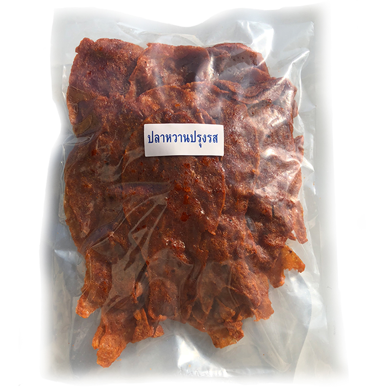 现货 2件包邮泰国鱼片特产进口即食解馋小零食甜辣沙爹鱼串200g - 图3