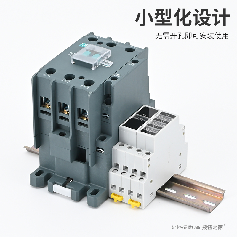 导轨安装式电压表数字单相数显BV-1R 3R交流AC80-500VAC 50/60Hz-图2