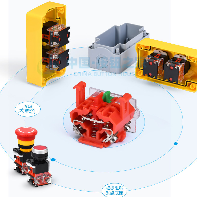 1-3孔高端按钮开关控制盒 防水按钮盒 启动停止急停旋钮 开关盒,淘宝优惠券,粉丝福利购,淘宝优惠卷