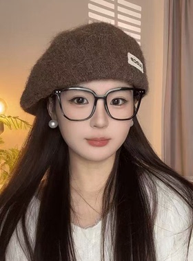 秋冬韩版定型保暖显脸小贝雷帽女