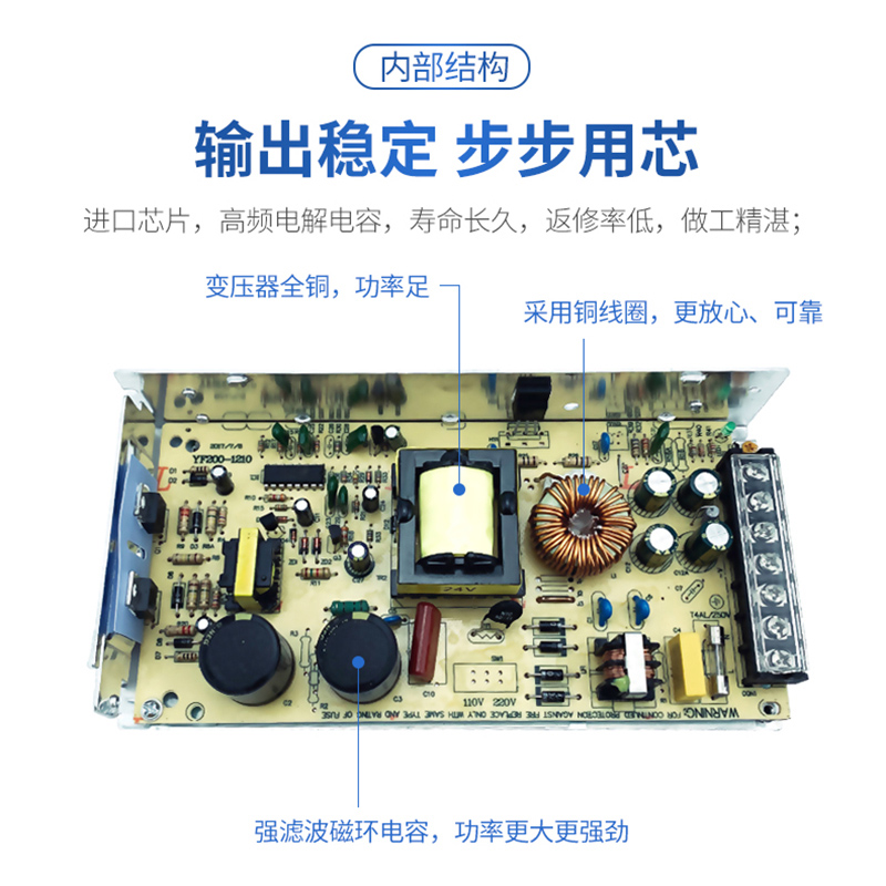 220v转24V开关电源工控电机专用24V1A25W2A50w5A150w直流DC24稳压-图2