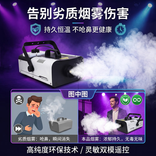 可加长喷烟嘴1500W电子恒温烟雾机雾化机发烟器喷烟机舞台烟雾机 - 图0