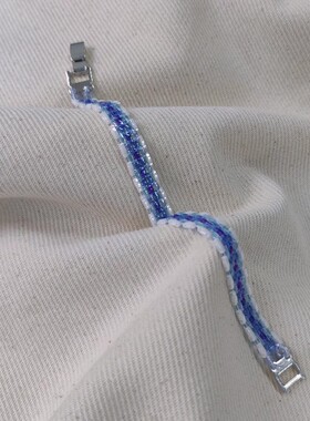 chengguang wang-蘖 手工串珠 藍色渐变提拉珠手链手环