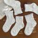 ເດັກຍິງ Socks Summer ບາງສີຂາວຕາຫນ່າງ Lace Socks ເດັກຍິງນັກສຶກສາແບບເກົາຫຼີ Bow Princess Socks ກາງທໍ່ socks