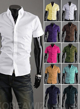 2017衬衫Men s Shirts Korean men slim long sleeve dress Shirt
