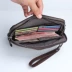 Túi xách da cổ điển handmade nguyên bản Lớp da dài ví dài tay nhiều thẻ ly hợp túi đa chức năng kinh doanh - Ví tiền Ví tiền