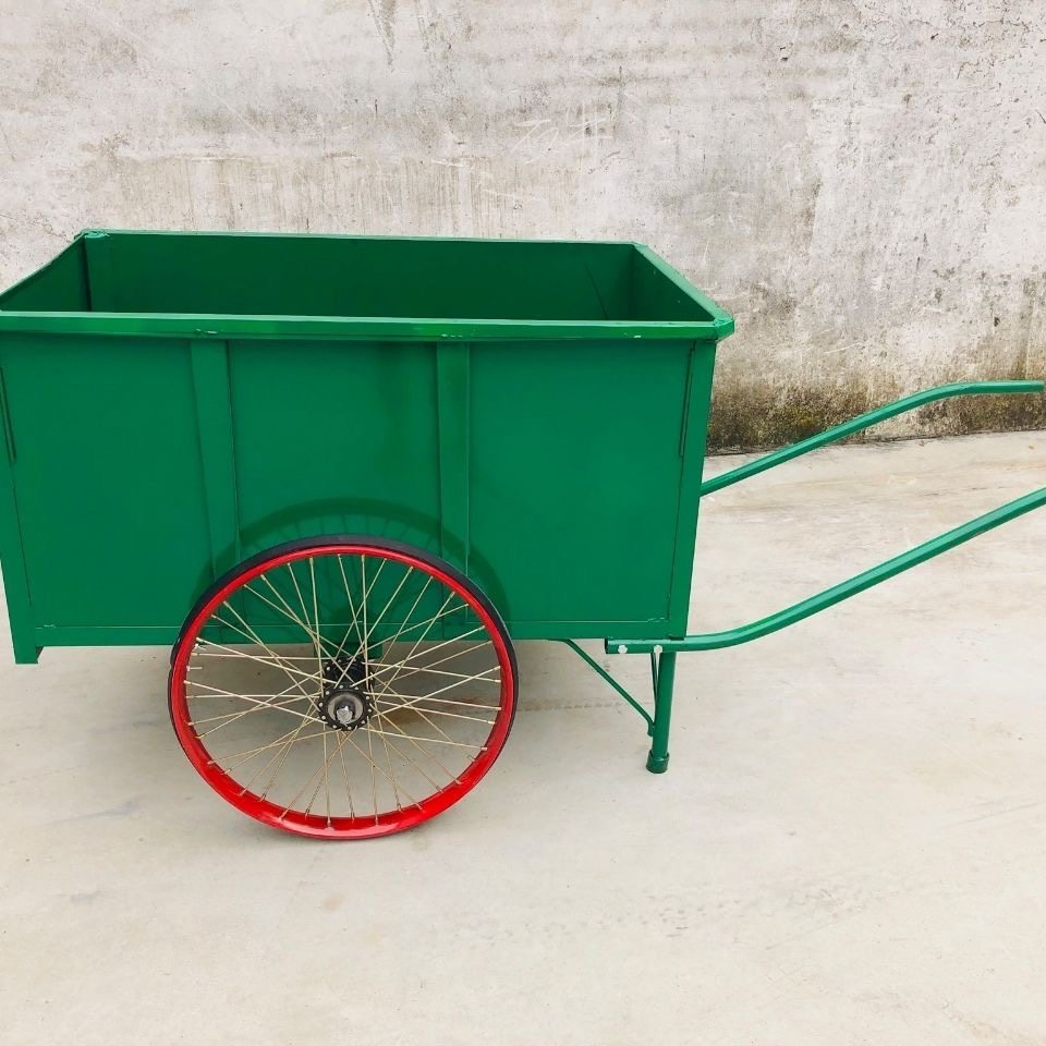 户外铁质人力手推垃圾车清洁保洁环卫车小区物业垃圾桶垃圾箱带盖,淘宝优惠券,粉丝福利购,淘宝优惠卷