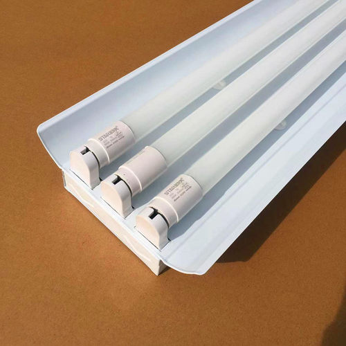 T8LED三管日光灯3*40W三支带罩日光灯加厚1.2米T8灯座灯架全套 - 图2