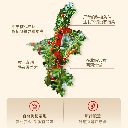 宁夏红 Lycium Barbarum Wine Frommentation 28 градусов Специализированная подарочная коробка Wolfberry Wifer