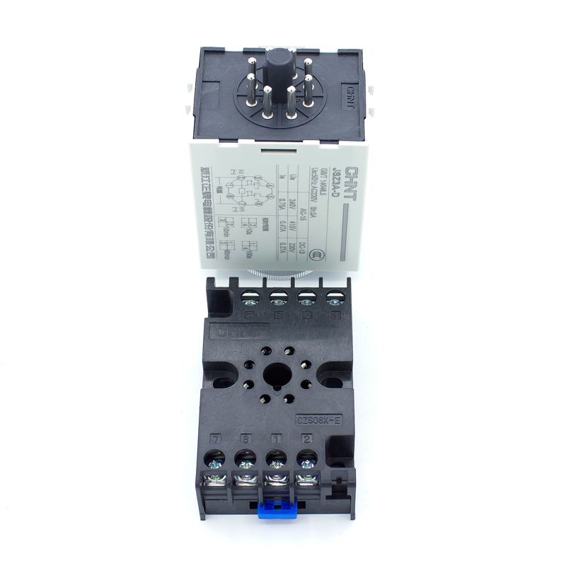 CZS08X-E继电器底座圆8孔插座搭配8脚JSZ3A-D时间继电器全新正品