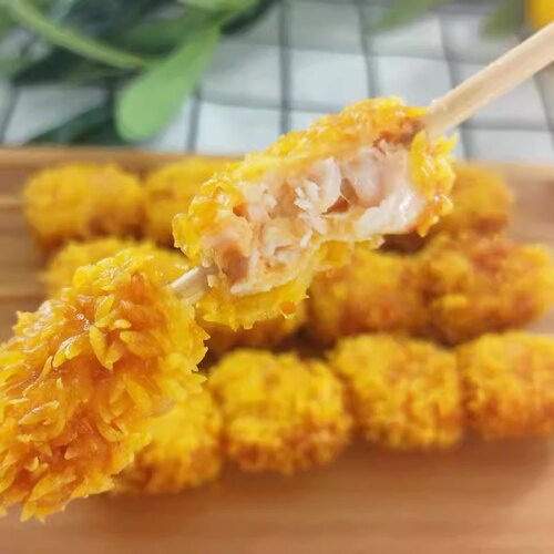 油炸小吃月牙鸡块15串德邻月芽鸡块小串裹粉调理鸡肉串炸串食材 - 图1