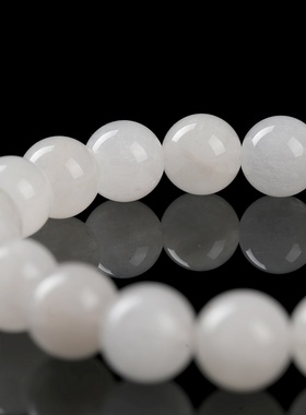 天然白兔毛水晶手串细密顺发晶体简约招财百搭气质水晶手链饰品礼