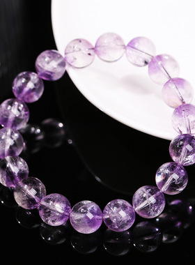 天然紫兔毛聚宝盆手链女